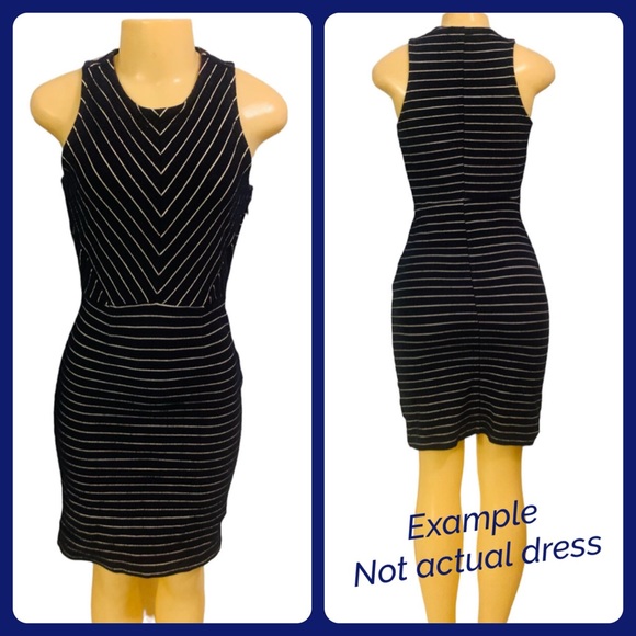 NWT Navy & White Pin Stripe dress - Picture 5 of 6